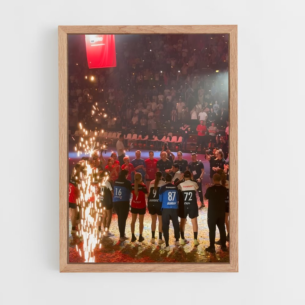 Poster Flamme et Amitié – affiche Handball (vue 4)